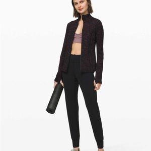 Lululemon Define Jacket *Luxtreme Misted Jacquard Black Black Cherry